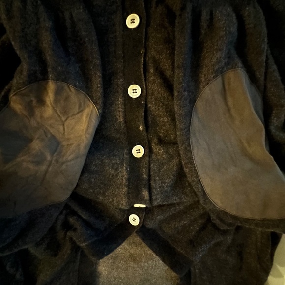 BROWN BUTTON UP V-NECK SWEATER - Picture 6 of 6